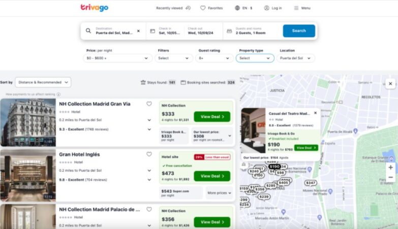 What services does trivago offer